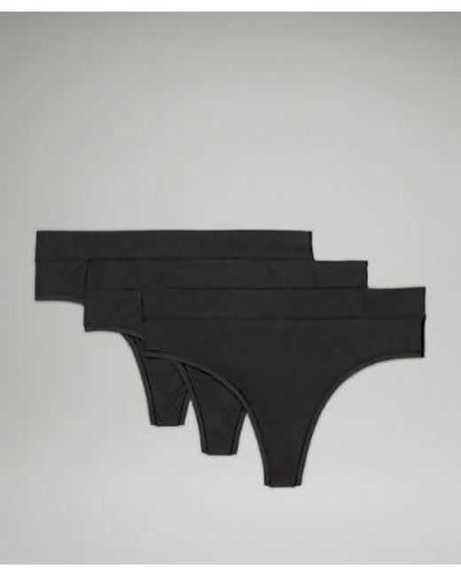 lululemon athletica Underease High-rise Thong Underwear 3 Pack - Color Black - Size Xs