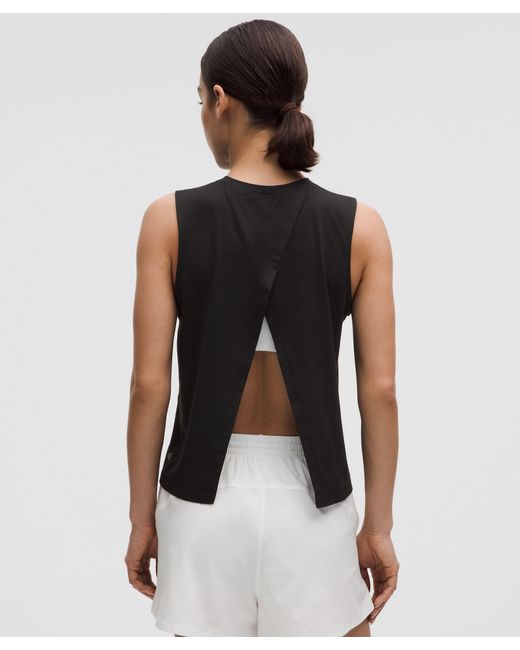 lululemon athletica Black Pace Crush Cross-Back Graphic Tank Top