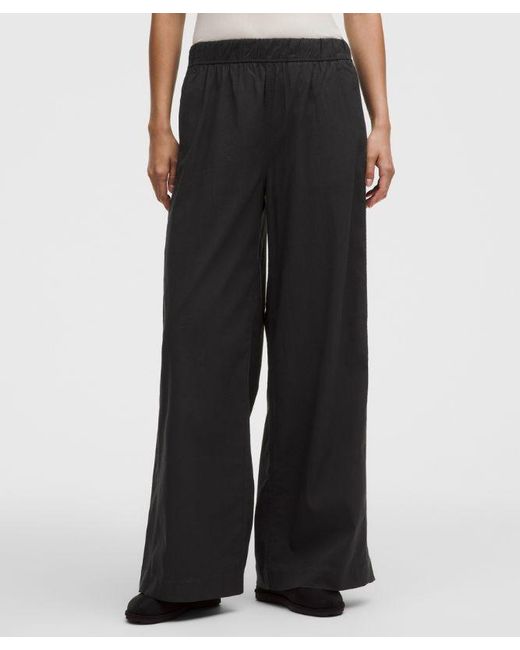 lululemon athletica White – Lululinen High-Rise Relaxed-Fit Pants Regular – – Size Large