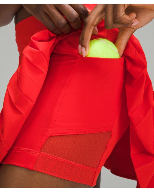 lululemon athletica Red Side-pleat High-rise Tennis Skirt