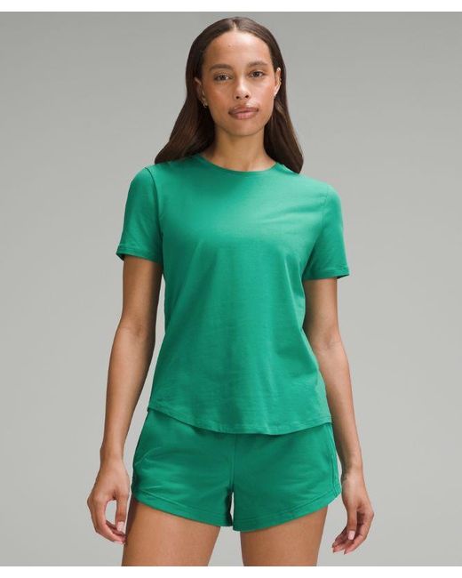 lululemon athletica Green Love Curved-hem Crewneck T-shirt