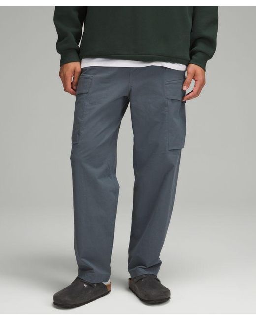 lululemon athletica Black Stretch Cotton Versatwill Relaxed-Fit Cargo Pants for men