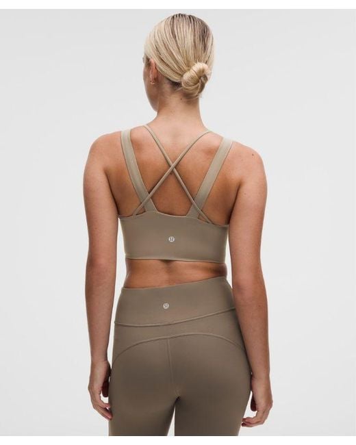 lululemon athletica Green – Like A Cloud Longline Sports Bra Light Support, D/Dd Cup – – Size 14