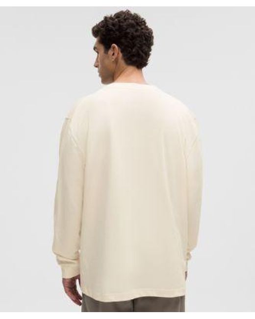 lululemon athletica Natural – Heavyweight Jersey Long-Sleeve Shirt – – Size Small for men