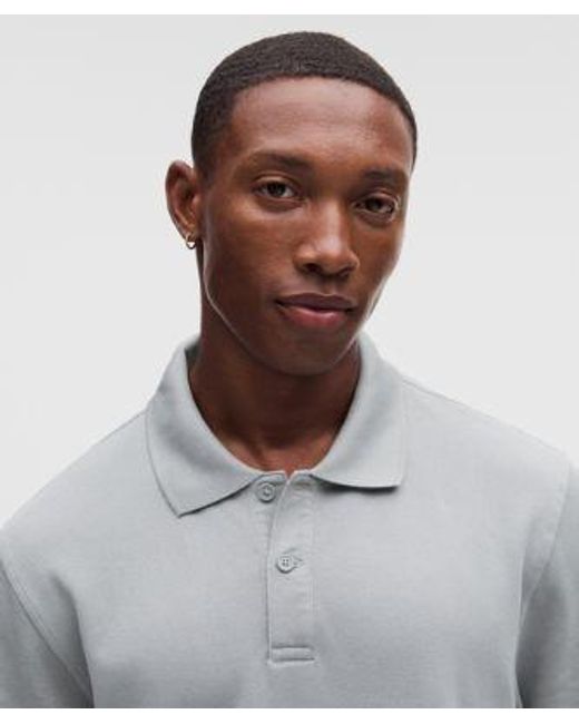 lululemon athletica Gray – Pique Short-Sleeve Polo Shirt – – Size Large for men