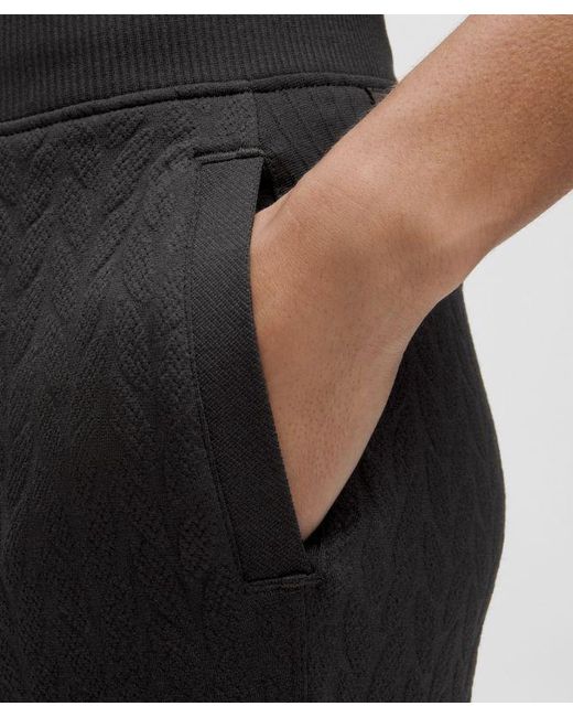 lululemon athletica Black Engineered Warmth Cable-Knit Pant