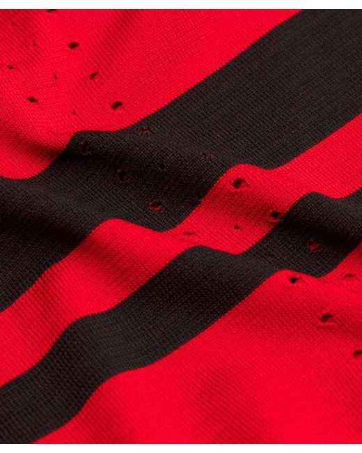 lululemon athletica Red – Swiftly Tech Cropped Short-Sleeve Shirt 2.4 Stripe – – Size 4