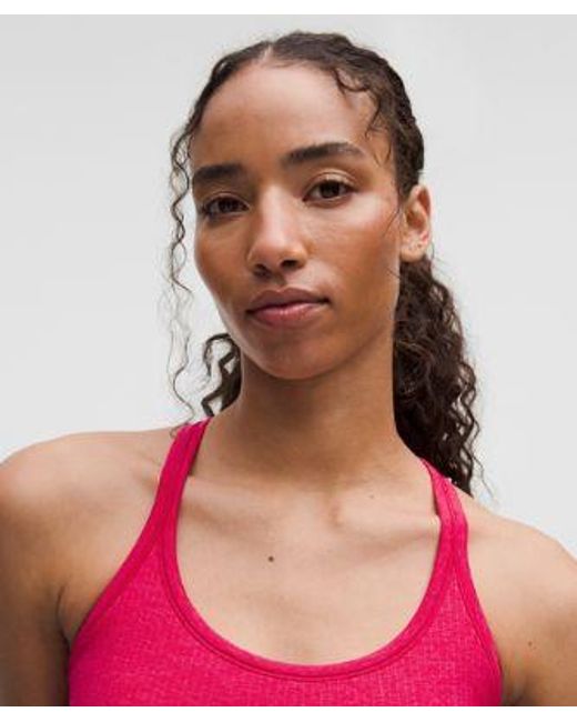 lululemon athletica Red – Ebb To Street Tank Top Light Support, B/C Cup – – Size 16