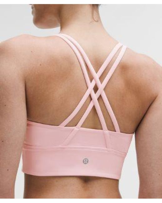 lululemon athletica Pink – Energy Longline Sports Bra Medium Support, B–D Cups – – Size 14