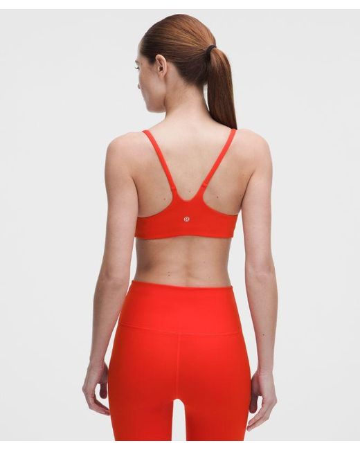 lululemon athletica Red Wunder Train Strappy Racer Bra