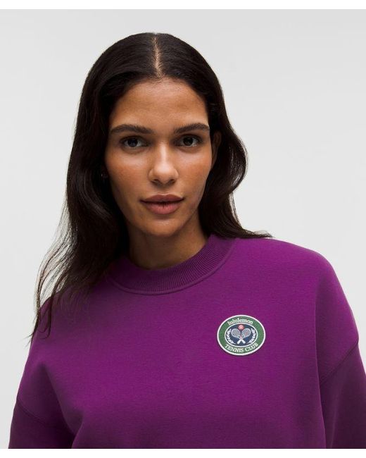 lululemon athletica Purple – Big Cozy Ultra-Oversized Pullover Hoodie Tennis Club – – Size Medium