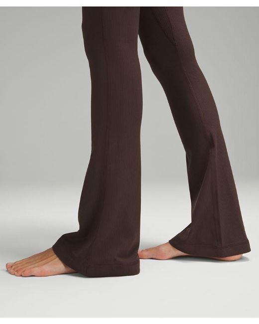 lululemon athletica Brown Aligntm Ribbed Mini-flare Pants Extra Short