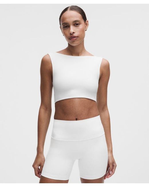 lululemon athletica White Bend This Boat And Scoop Bra