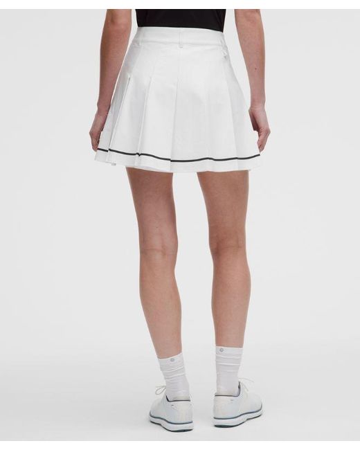 lululemon athletica White – Box-Pleat High-Rise A-Line Golf Skirt – – Size 28
