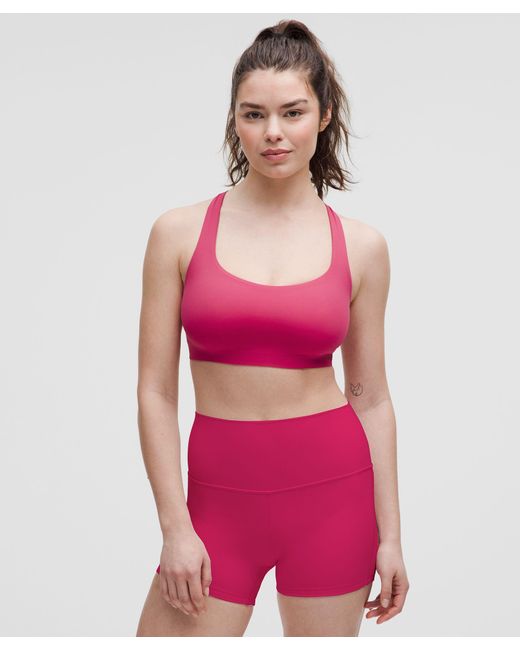 lululemon athletica Red Flexyflex Strappy Yoga Bra Light Support, D-Ddd Cups