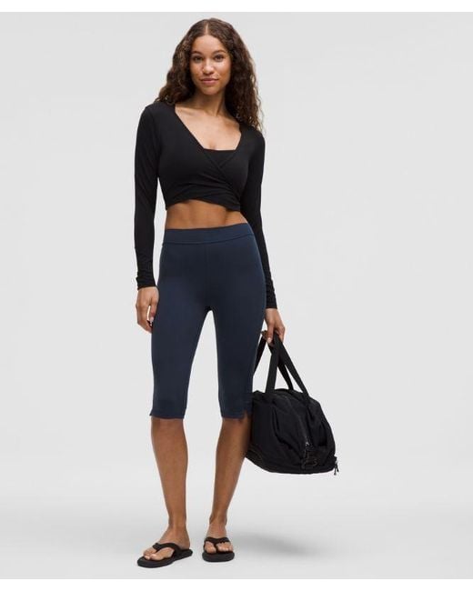 lululemon athletica Blue Groove High-Rise Notched-Hem Crop 15"