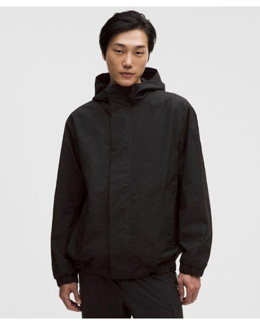 lululemon athletica Black Waterproof Cinch-Hem Jacket for men