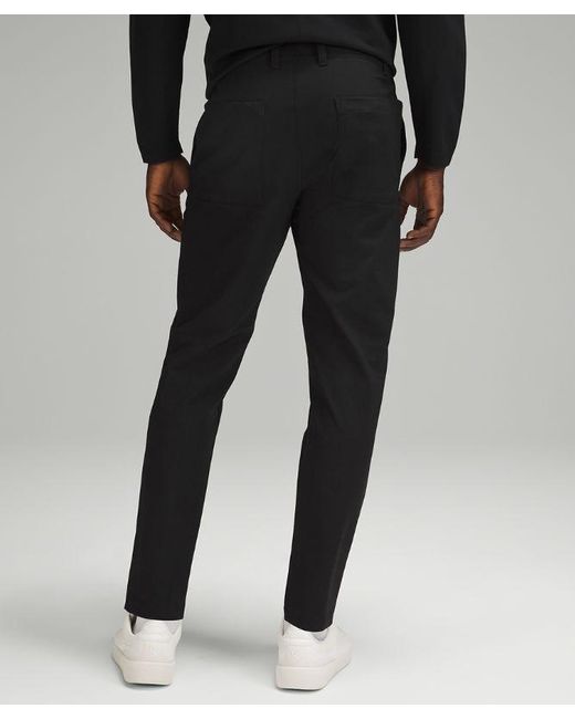 lululemon athletica Black Slim-tapered Heavy Twill Trousers for men