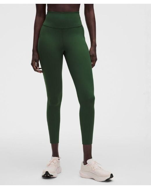 lululemon athletica Green – Fast And Free High-Rise Tight Leggings 5 Pocket – 25" – – Size 4