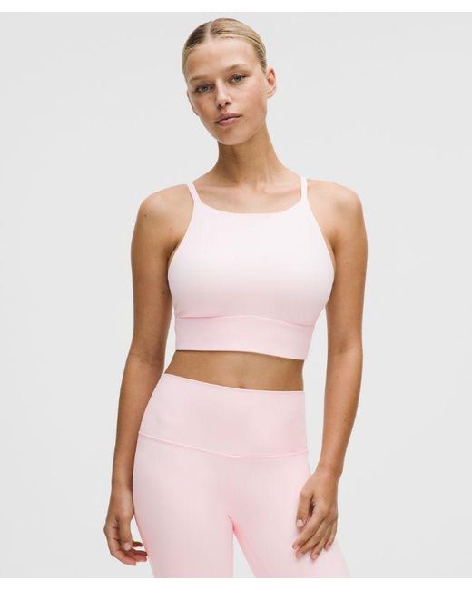 lululemon athletica Pink – Focuser High-Neck Sports Bra Light Support, C/D Cup – – Size Large