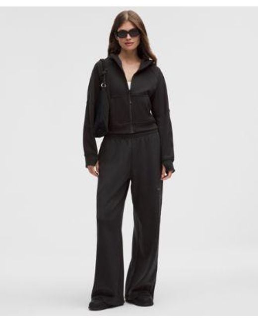 lululemon athletica Black – Scuba Oversized Full-Zip Hoodie Plush – – Size Medium/Large
