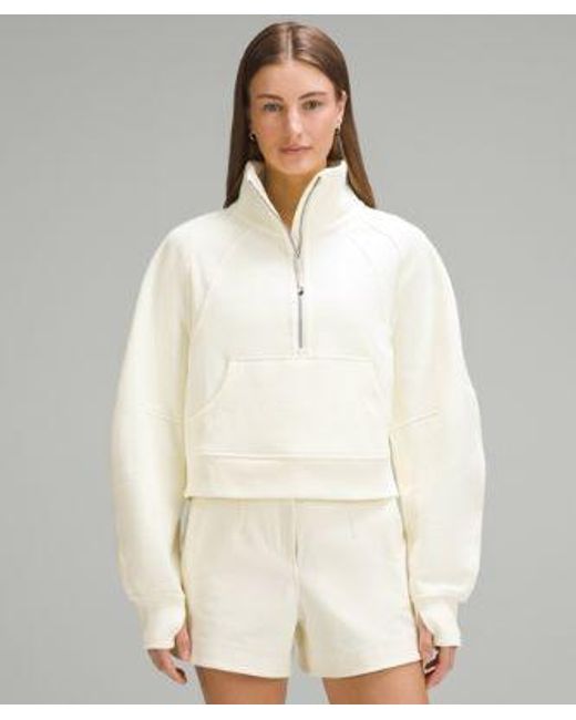 lululemon athletica Natural – Scuba Oversized Funnel-Neck Half Zip Sweatshirt – /Pastel – Size 6