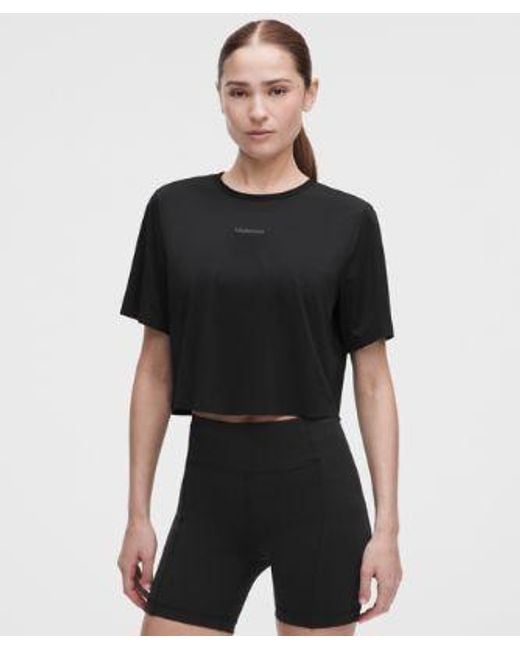 lululemon athletica Black – Lightweight Relaxed Running Short-Sleeve Shirt – – Size Large