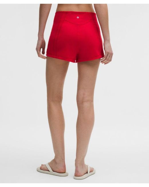 lululemon athletica Red – Define Micro Shorts Luon – /Neon – Size Large