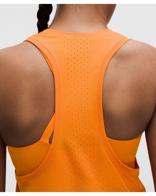 lululemon athletica Orange – Fast And Free Singlet – – Size Medium