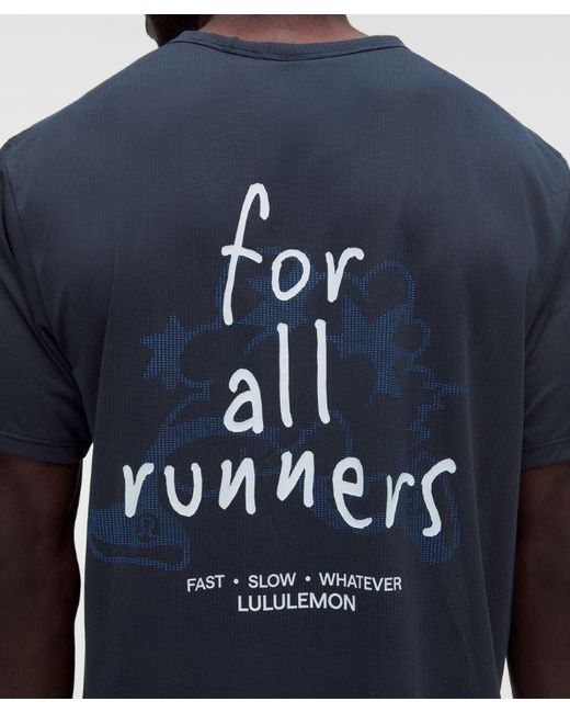 lululemon athletica Blue Mile Maker Mesh Short-Sleeve Shirt for men