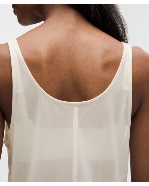 lululemon athletica White – Stretch Relaxed-Fit Tank Top – – Size Large