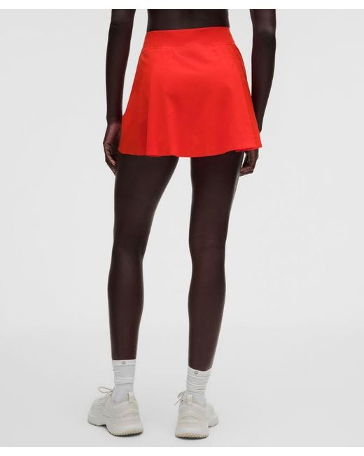 lululemon athletica Red A-Line Side-Pleat Tennis Skirt