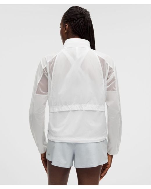 lululemon athletica White Ventilated Packable Running Jacket