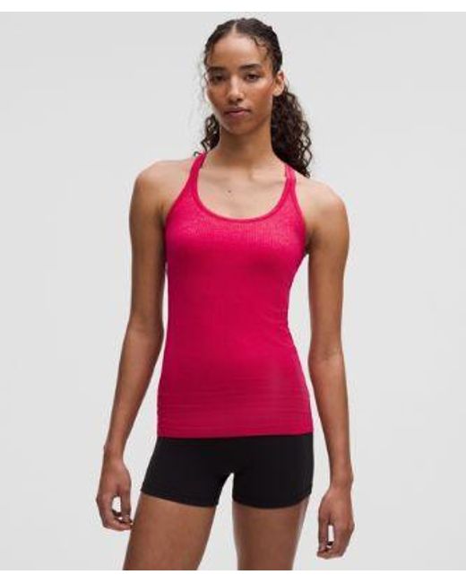 lululemon athletica Red – Ebb To Street Tank Top Light Support, B/C Cup – – Size 16
