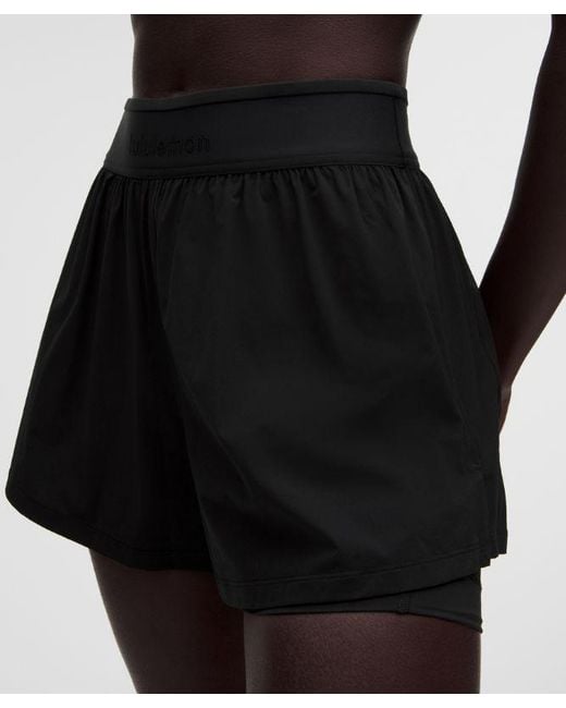 lululemon athletica Black License To Train Super-High-Rise Lined Short 3.5"