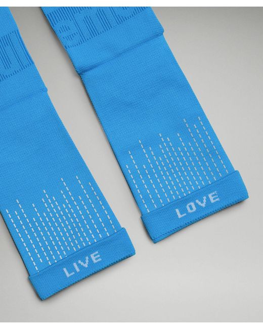 lululemon athletica Blue – Power Stride Crew Socks Reflective – –