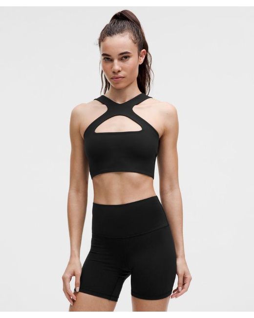 lululemon athletica Black Bend This Scoop And Cross Bra