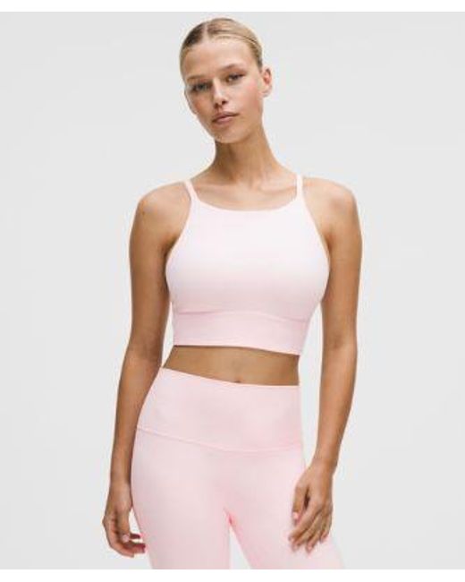 lululemon athletica Pink – Focuser High-Neck Sports Bra Light Support, C/D Cup – – Size Large