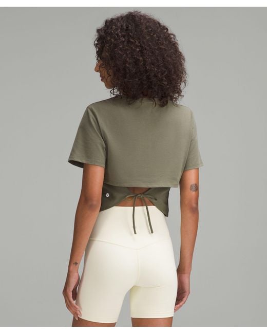 lululemon athletica Green Tie-Hem Heavyweight Cotton T-Shirt