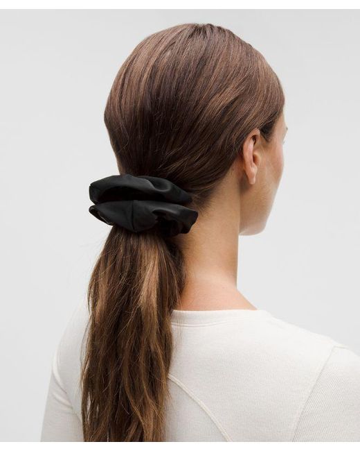 lululemon athletica Black Uplifting Oversized Satin Scrunchie