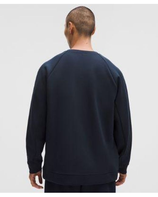 lululemon athletica Blue – Smooth Spacer Classic-Fit Crew Sweatshirt – – Size Small for men