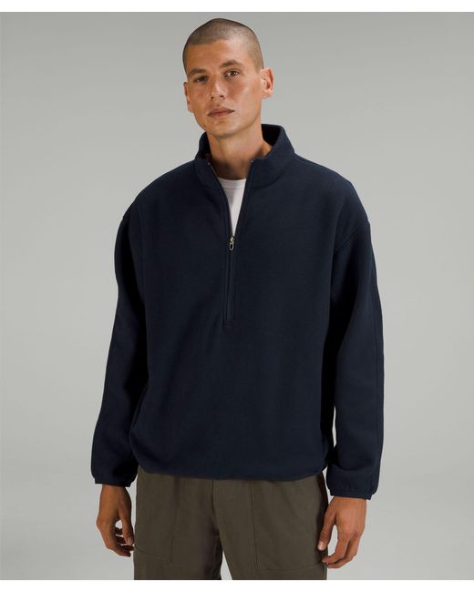 lululemon athletica Oversized Half Zip Sweatshirt - Color Blue - Size 2xl
