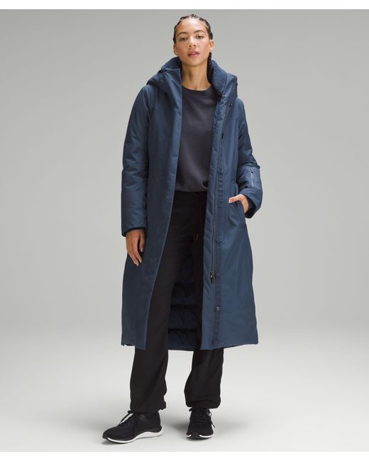 lululemon athletica Blue Snow Warrior Long Parka