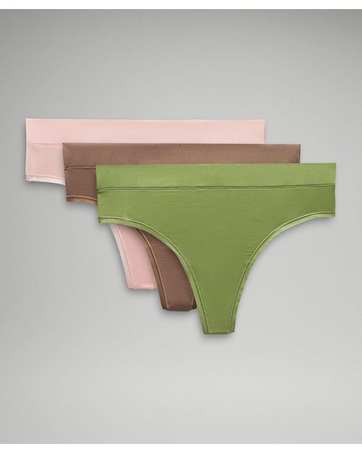 lululemon athletica Green Underease High-rise Thong Underwear 3 Pack