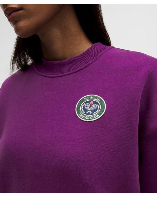 lululemon athletica Purple – Big Cozy Ultra-Oversized Pullover Hoodie Tennis Club – – Size Medium