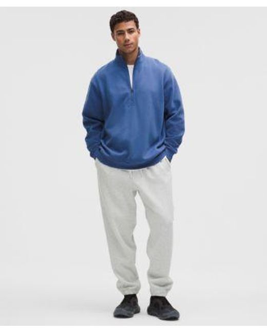lululemon athletica Blue – Steady State Half Zip Sweatshirt – – Size Medium for men