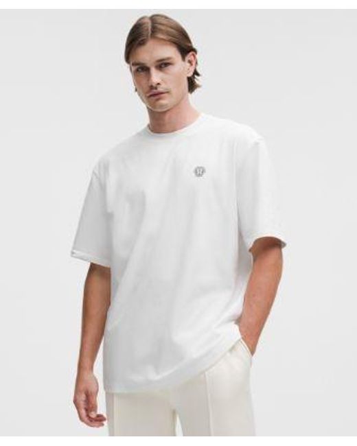 lululemon athletica White – Heavyweight Jersey T-Shirt London – – Size Medium for men