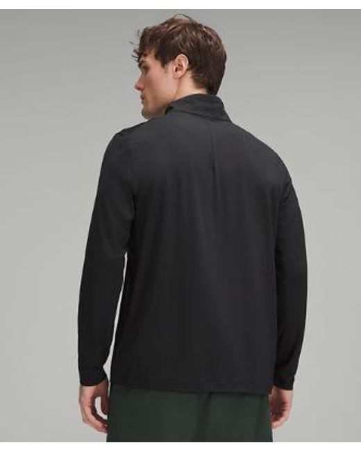 lululemon athletica Gray Logo Sport Long-Sleeve Half Zip for men