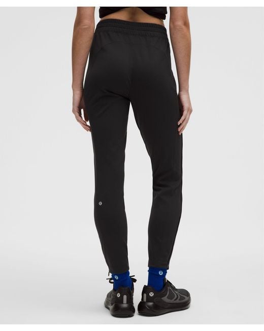lululemon athletica Black Everlux Slim-Fit High-Rise Track Pants