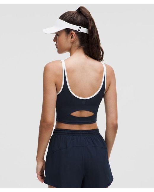 lululemon athletica Blue – Scoop-Neck Cutout Tennis Tank Top Medium Support, B/C Cup – – Size Large